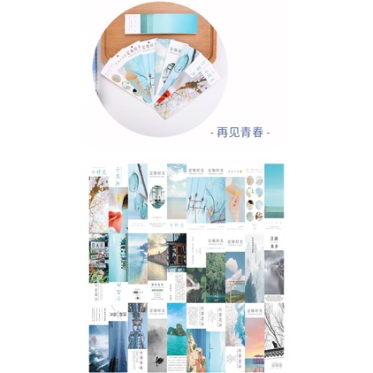 Hộp 30 thanh đánh dấu trang sách phong cách Trung Hoa tiện lợi