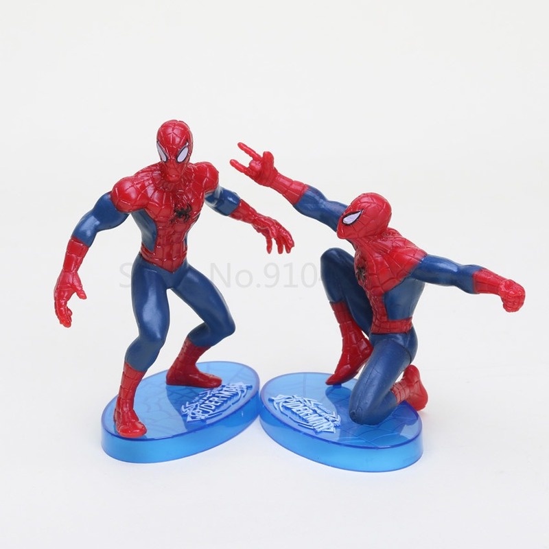 Set 7 Mô Hình Các Nhân Vật Siêu Anh Hùng Marvel Trang Trí Bánh Kem
