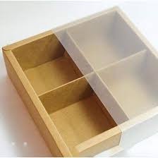 Hộp đựng 4 bánh trung thu 50-63g kèm túi, hộp đựng bánh cookie