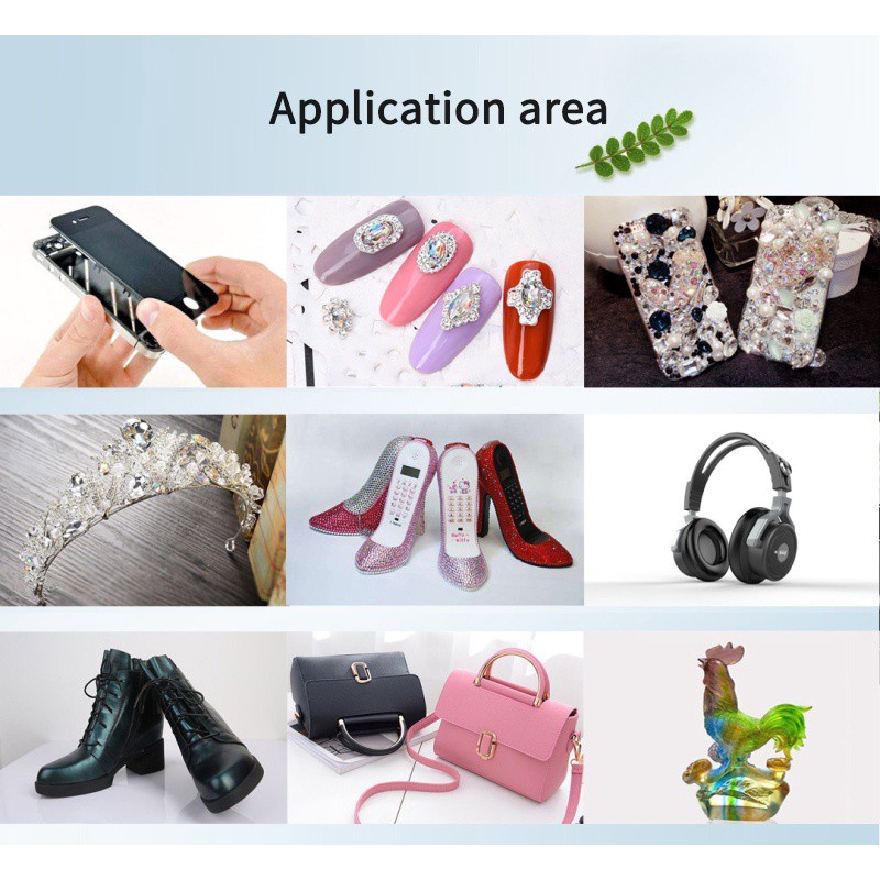 Keo dán acrylic trong suốt hình hoa dùng làm trang sức T9000 DIY