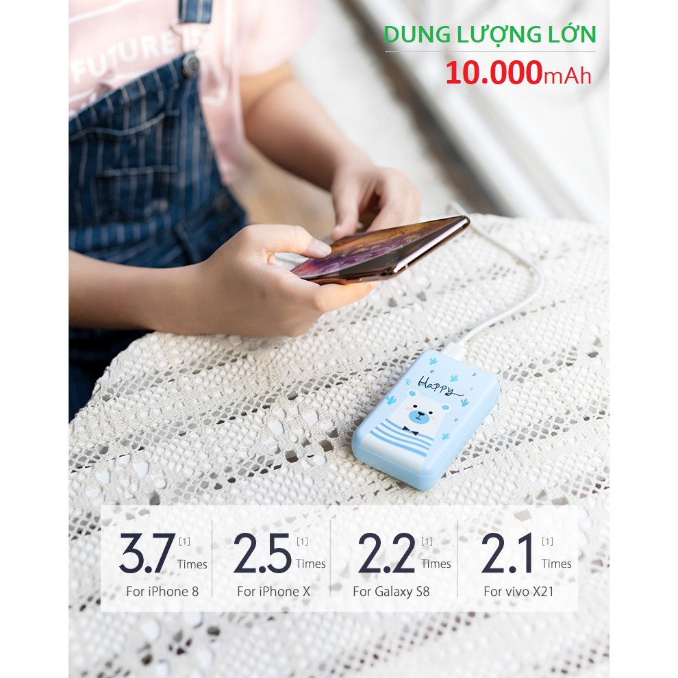 Pin Sạc dự phòng mini Yoobao P10W 10000mAh, Hàng chính hãng, Bảo hành 6 tháng