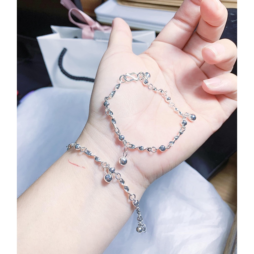 Lắc tay bạc thân xoắn người lớn