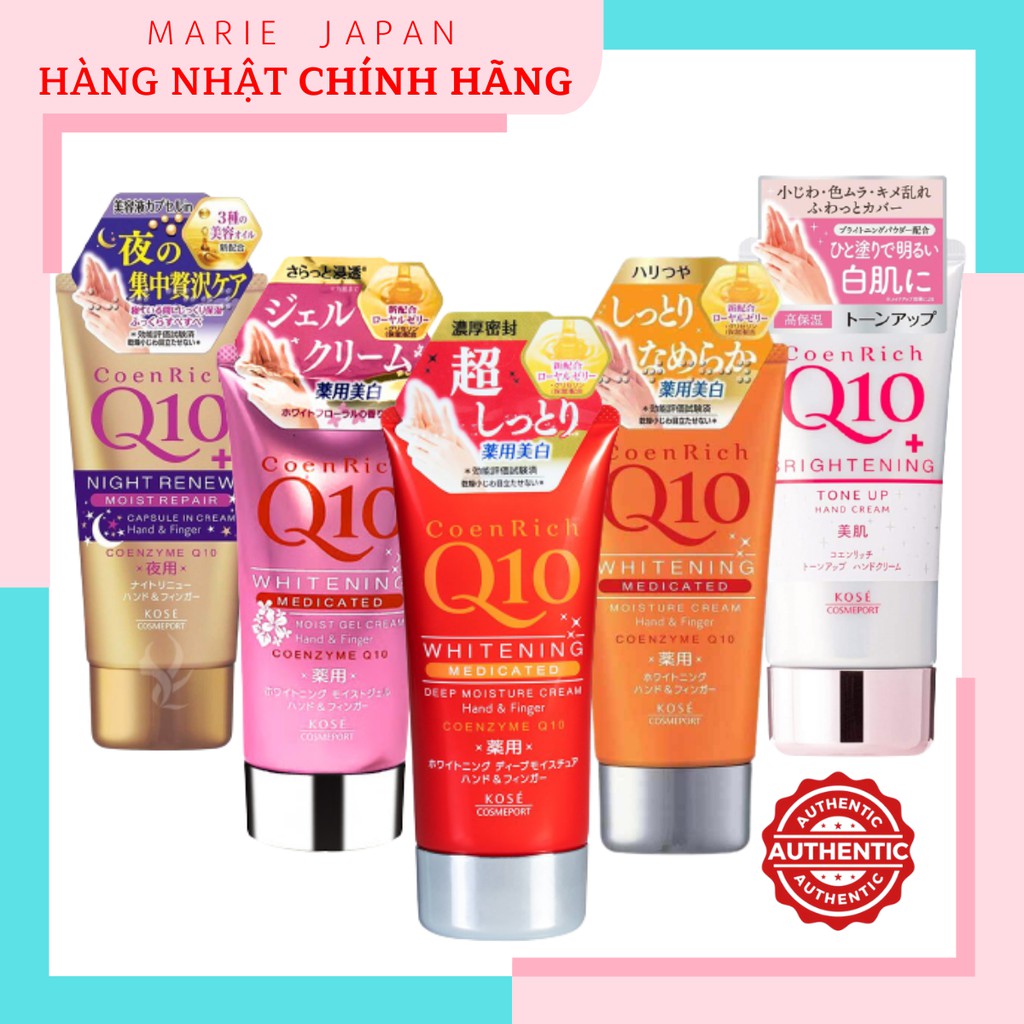 Kem Dưỡng Da Tay Q10 Mềm Mịn Kose Hand Cream Nhật Bản Tuýp 80g