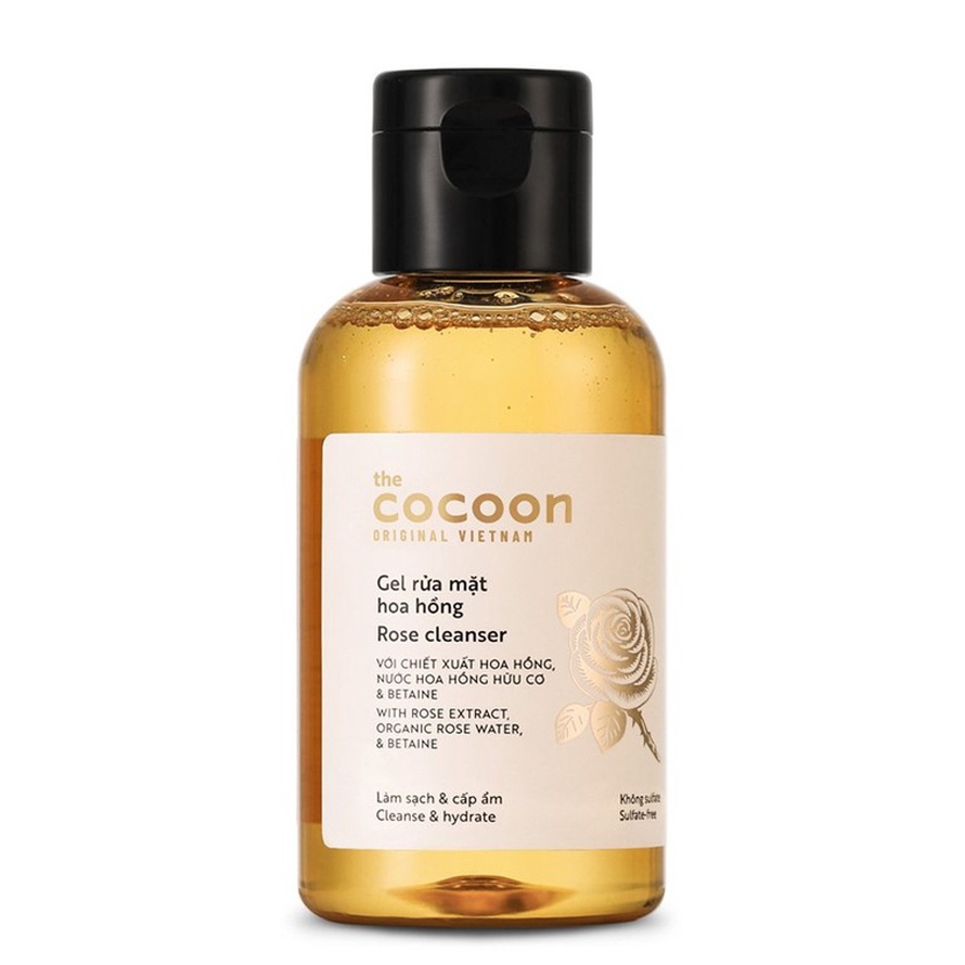 Sữa rửa mặt Cocoon 140ml: Gel Bí Đao, Gel hoa Hồng, Nghệ Hưng Yên