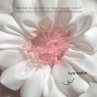 Cột tóc vải LACIBEL scrunchies, dây buộc tóc lụa cao cấp cỡ lớn