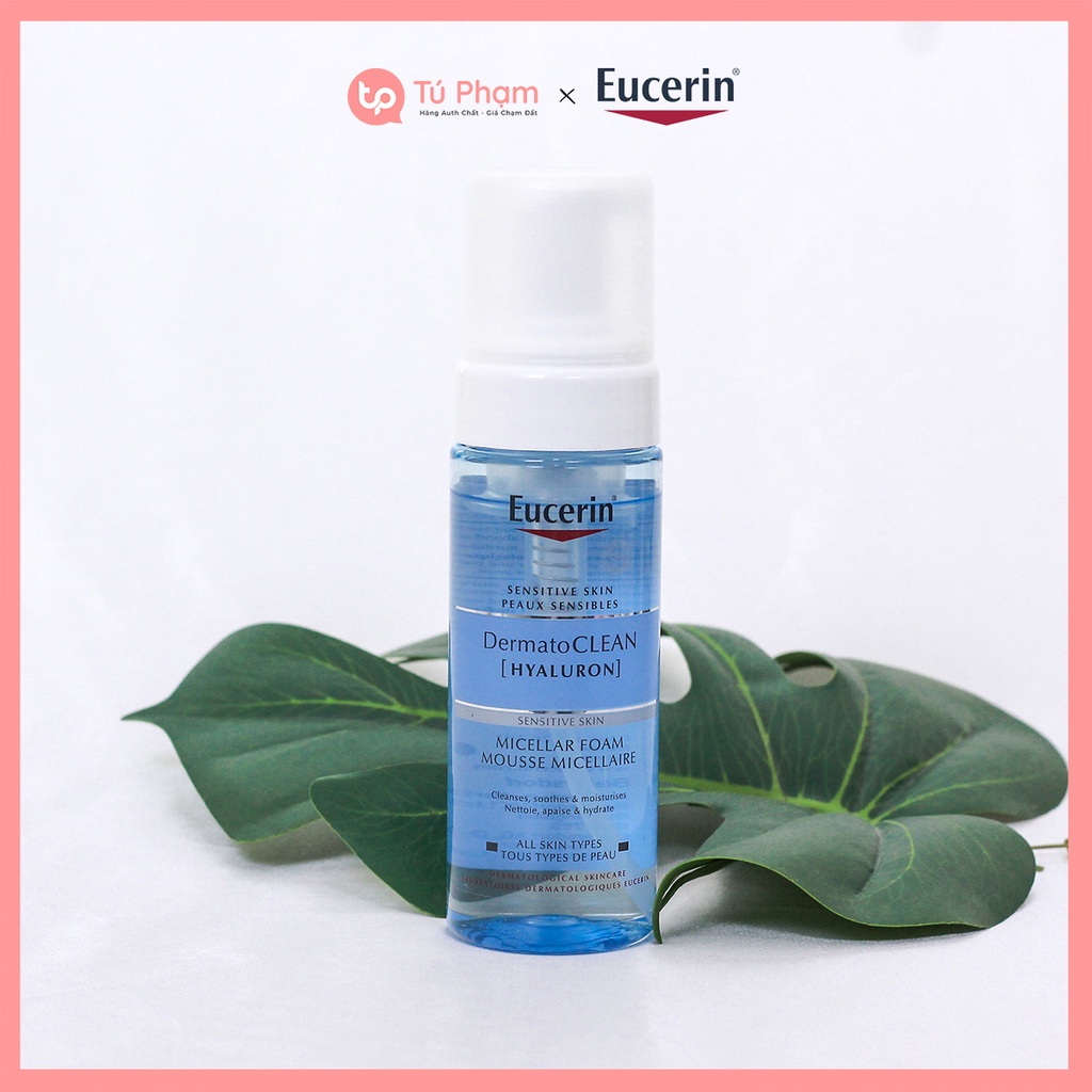 Tẩy Trang Eucerin DermatoClean Hyaluron Micellar Foam Sensitive Skin 150ml