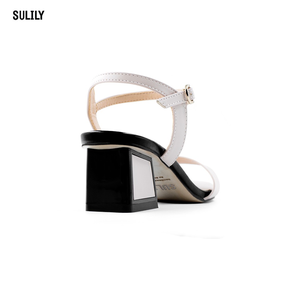 Giày Sandal Gót Vuông Sulily SGV1-II20TRANG