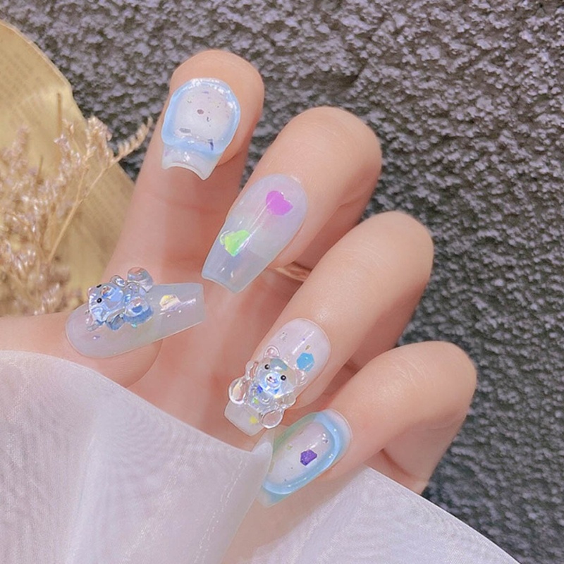 Phụ Kiện Trang Trí Móng Tay Hình Gấu Gummy Dễ Thương