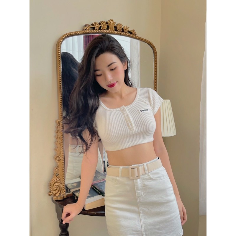 [Mã WAMT10K giảm 10k cho đơn 0k] ÁO CESAR TOP (TRẮNG GÂN) | BigBuy360 - bigbuy360.vn