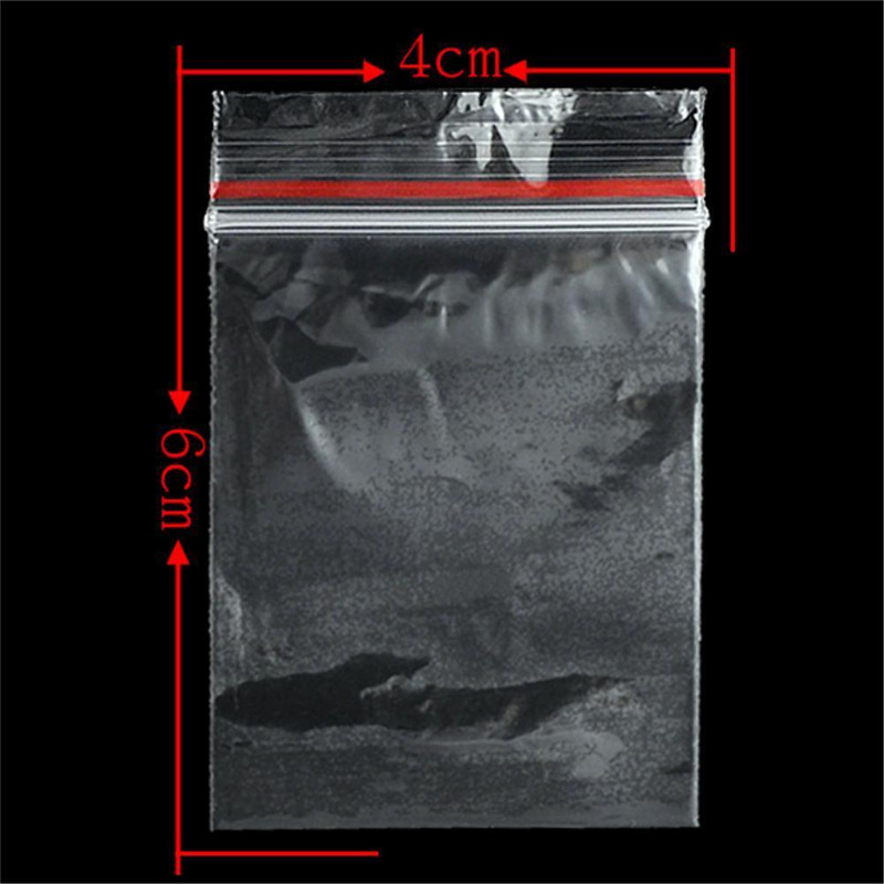 100 túi zip trong suốt đựng trang sức tiện lợi