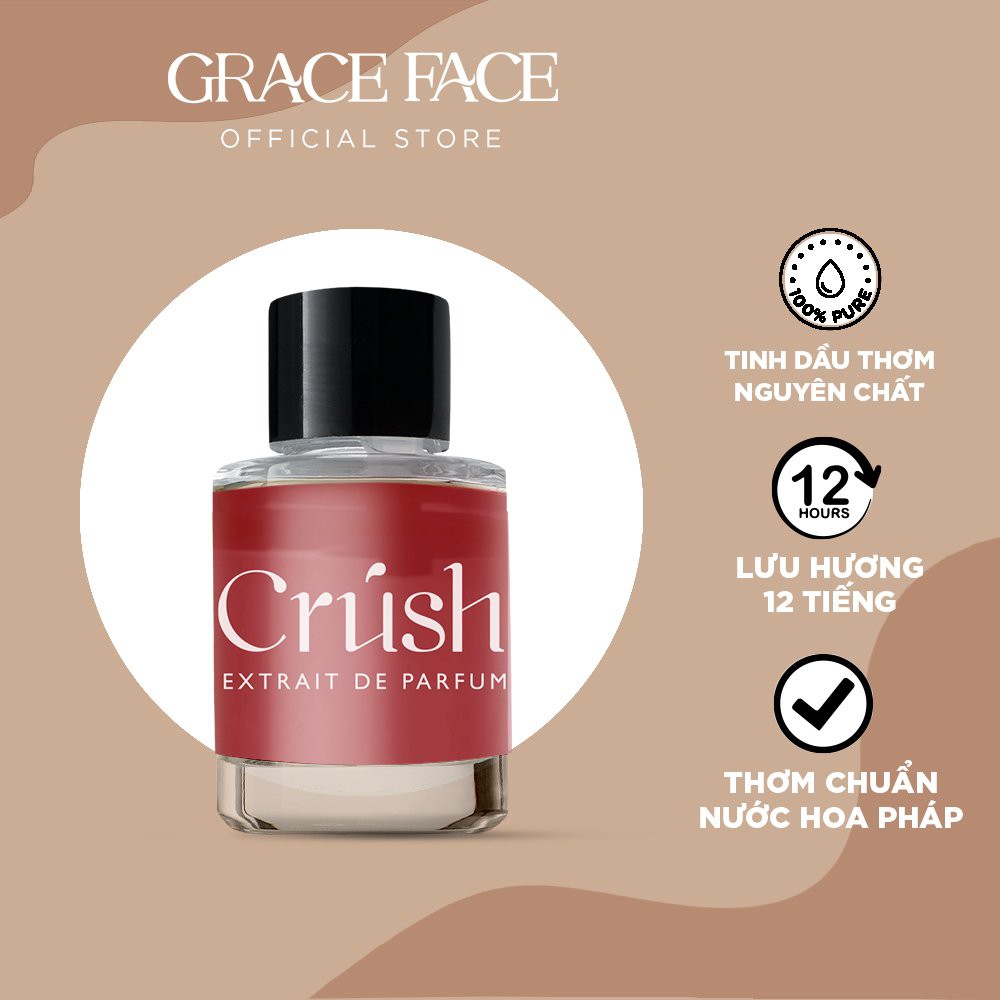 Nước hoa nguyên chất cho nữ chính hãng Crush Parfum Grace Face Extrait De Parfum 15ml