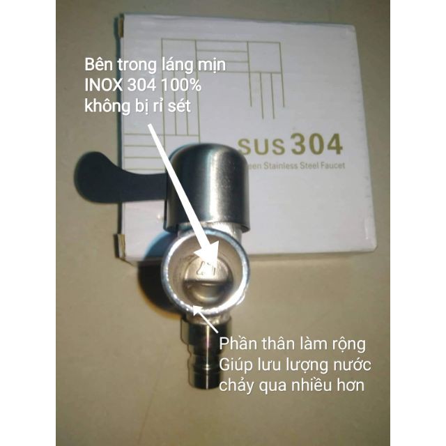 Vòi nước gạt inox SUS 304 cao cấp siêu bền , siêu đẹp bảo hành 3 năm.