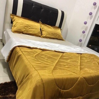 Bộ Chăn Drap Gối Phi lụa Thái tuấn