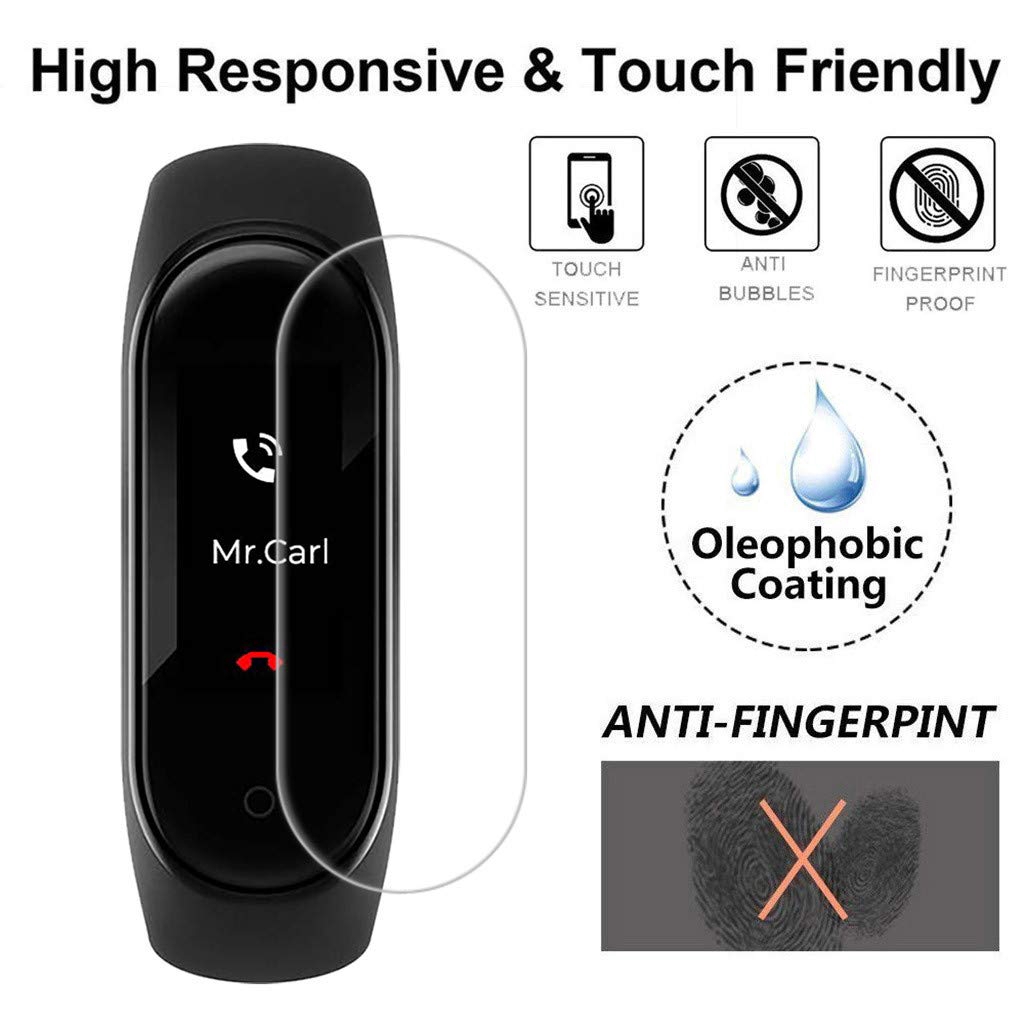 Set 2 Miếng Dán Màn Hình Chống Cháy Nổ Kèm Phụ Kiện Cho Xiaomi Mi Band 2 3 4 5 6 screen protector