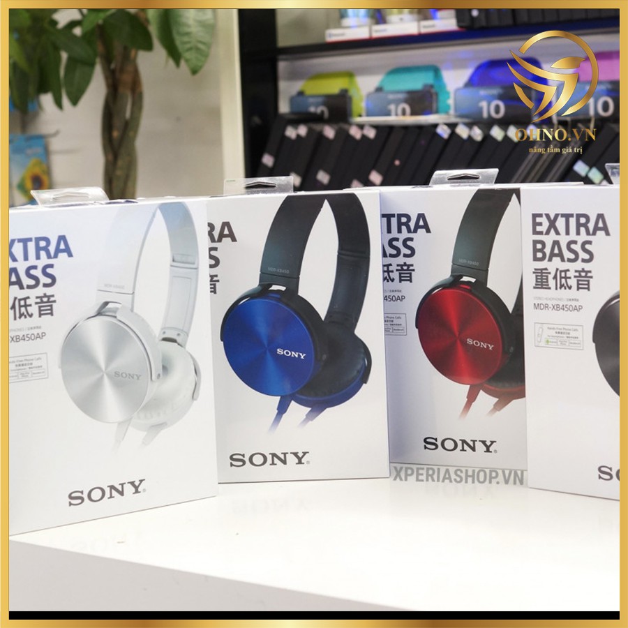 TAI NGHE THU ÂM LIVÉTREAM CHỤP TAI SONY MDR-XB450AP ÂM THANH HAY