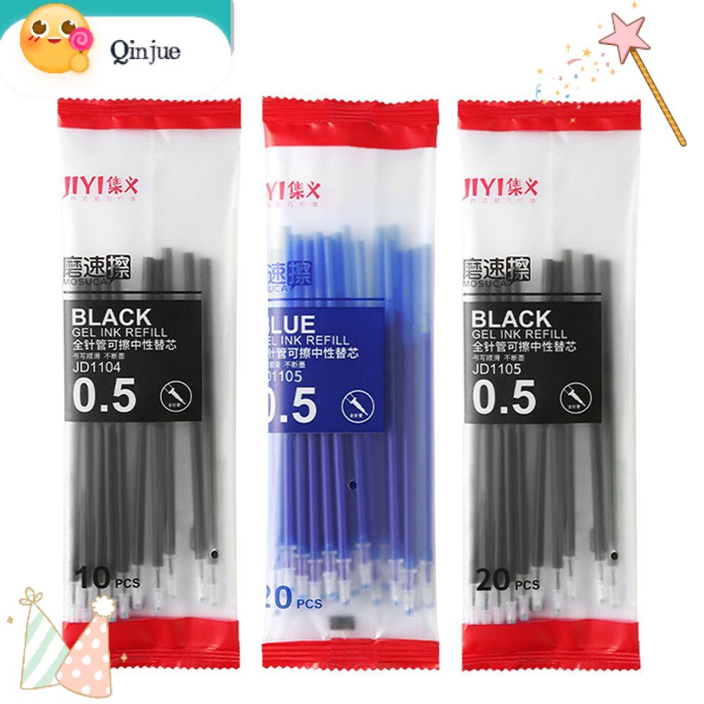QINJUE 10 CÁI / 20 CÁI Công cụ viết Bút Gel có thể tẩy được Mực nóng trung tính Bút có thể tẩy được Văn phòng Trường học Màu xanh đen Văn phòng phẩm Trẻ em Kim 0,5MM Bút gel / Nhiều màu