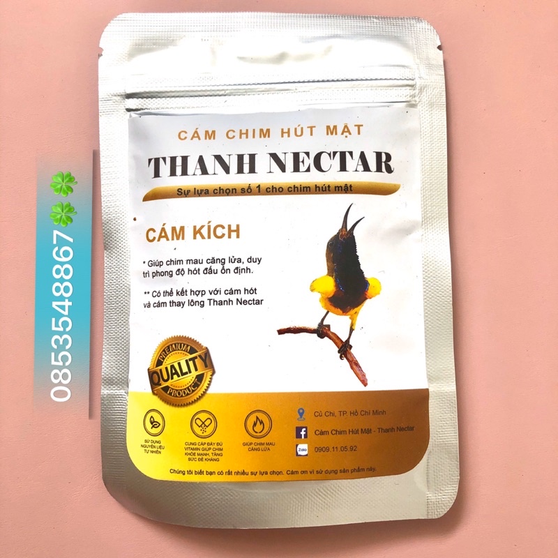 Cám hút mật thanh Nectar loại kích hót, Loại cám hót , loại dưỡng , loại tập ăn.