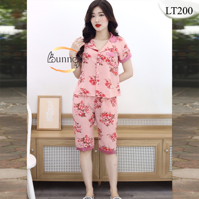 [Bunny] QUẦN ÁO NỮ MẶC NHÀ CHẤT LIỆU LỤA THÁI MỀM MÁT TAY LỠ QUẦN LỬNG MẶC NHẸ THOẢI MÁI