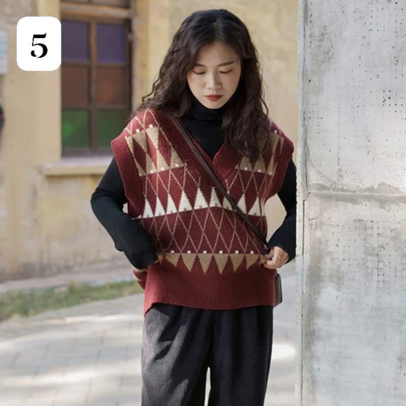 Áo gile len nhiều mẫu trả order