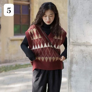 Áo gile len nhiều mẫu trả order