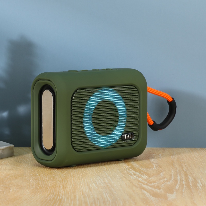 Loa Bluetooth Không Dây Âm Thanh Nổi Mini Có Đèn Nhiều Màu Sắc Và Đinh Tán Âm Lượng Lớn Đa Ứng Dụng Cho Trong Nhà / Ngoài Trời