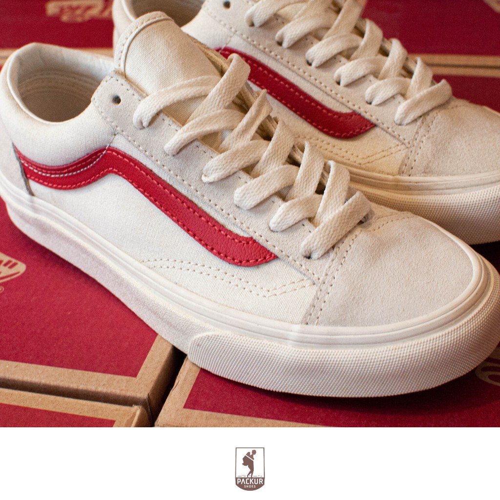 Giày Vans Style 36 [Marshmallow/Racing Red] / Vn0A3Dz3Oxs | Shopee Việt Nam