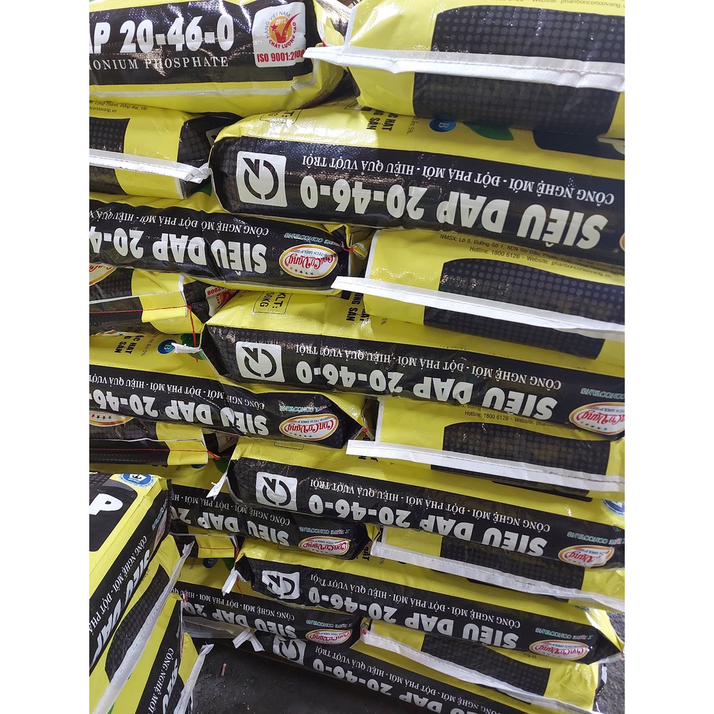 Phân bón Con Cò Vàng : Siêu DAP 20-46  - Sử dụng được cho tất cả loại cây trồng
