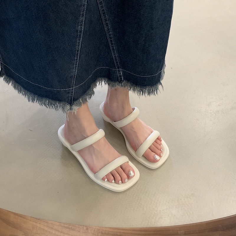 Dép Sandal Đế Dày Phong Cách Hàn Quốc Thời Trang Mùa Hè Xinh Xắn Cho Nữ
