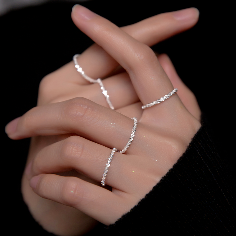 Nhẫn Bạc Lấp Lánh Thời Trang Cho Nữ