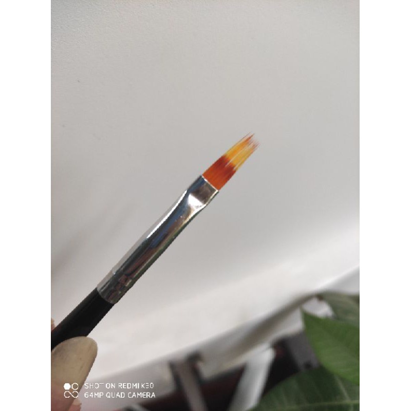 Cọ vẽ móng nail Ombre mái thưa cán gỗ, bút vẽ nail