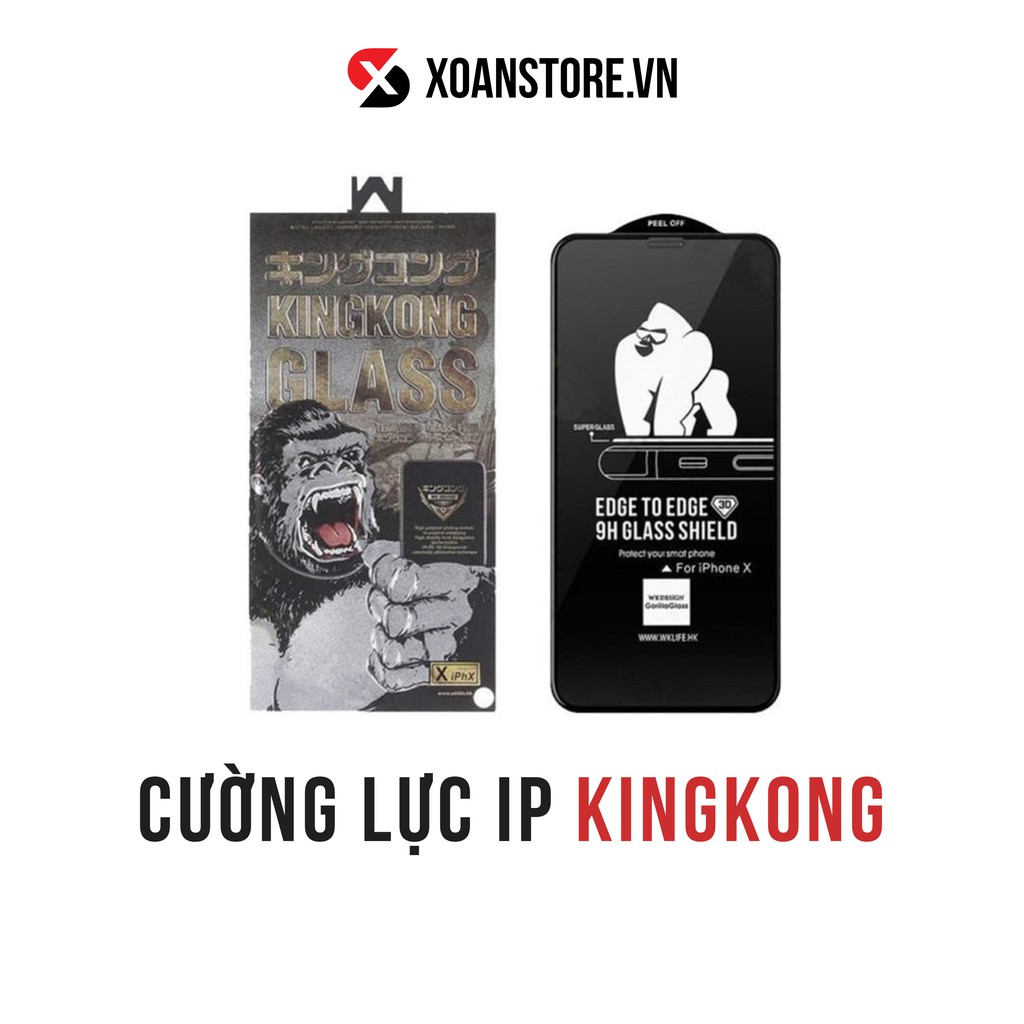 Kính Cường Lực KingKong Full Màn cho iPhone 13 Pro Max 12 Pro Max 11 Pro Max Xr Xs cao cấp