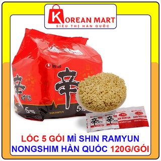 Lốc 5 gói Mì cay nước Shin Ramyun Nongshim Hàn Quốc
