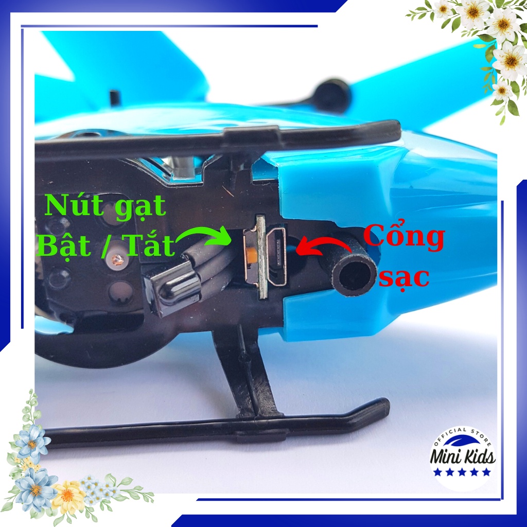 Máy bay điều khiển cảm ứng lên thẳng pin sạc, trực thăng mini 4 cánh điều khiển 2 chiều, tặng kèm PIN - Đồ chơi MiniKids