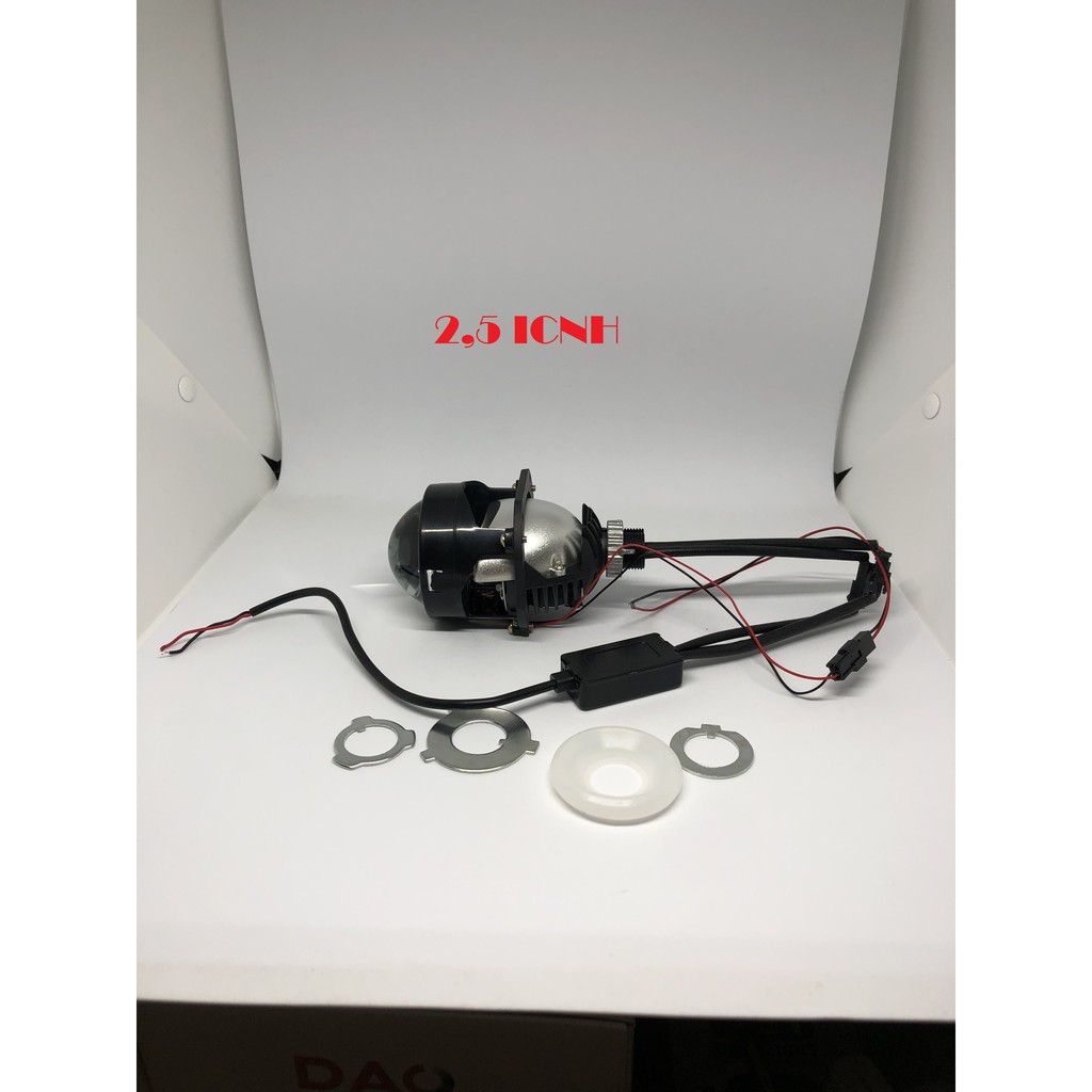 1 Bi Cầu LED 55w đui xoáy không khoét chóa đèn 2,5 inch, 3,0 inch siêu sáng