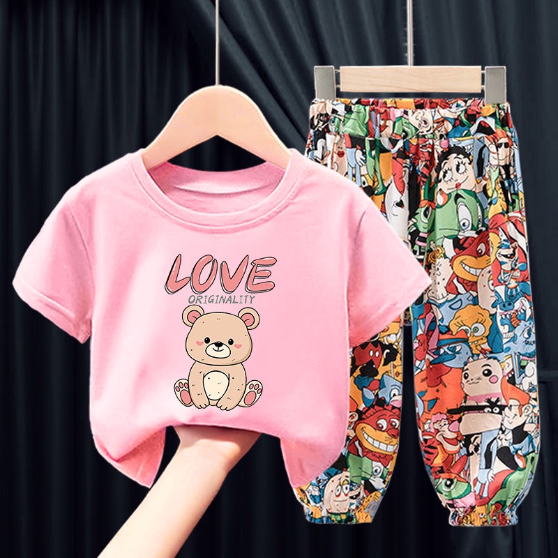 Set Áo Thun Ngắn Tay Và Quần Short Thời Trang Cho Bé