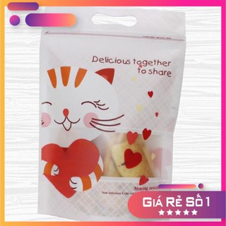 Túi zip mèo thần tài 17,5x15,5cm