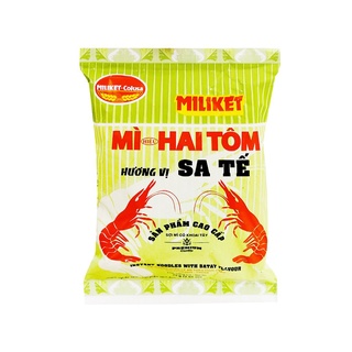 Thùng 30 gói mì miliket hai tôm sa tế gói 75g