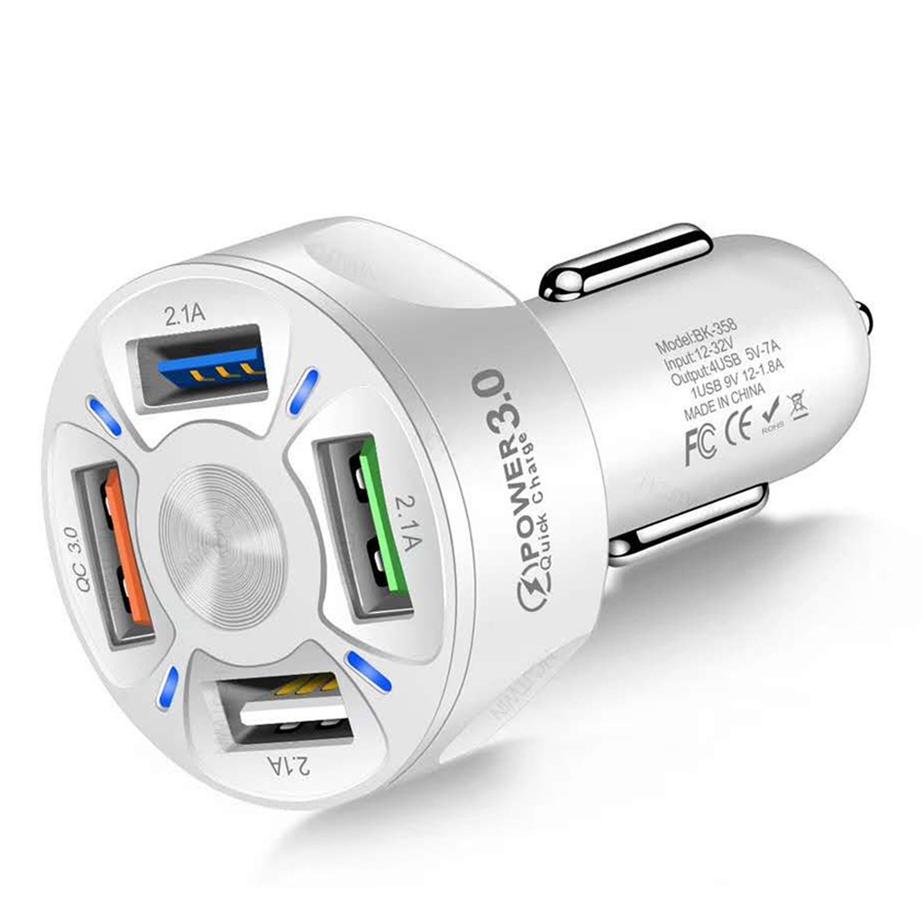 Tẩu Sạc Ô Tô - Tẩu Sạc Nhanh Ô Tô 4 Cổng USB VERSION 2  - Tiện Lợi CARZONE.TOP