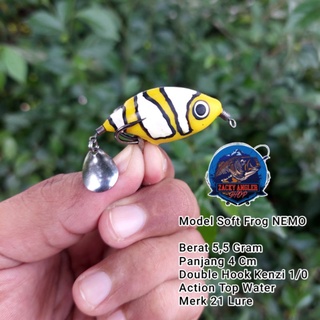 Mồi Câu Cá Giả Hình Ếch Mềm nemo 21
