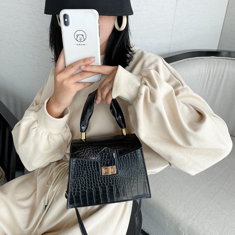 IELGY Túi Xách Dáng Vuông Kiểu Retro Trẻ Trung Sành Điệu Cho Nữ