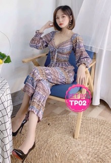 Set bộ thổ cẩm tay dài