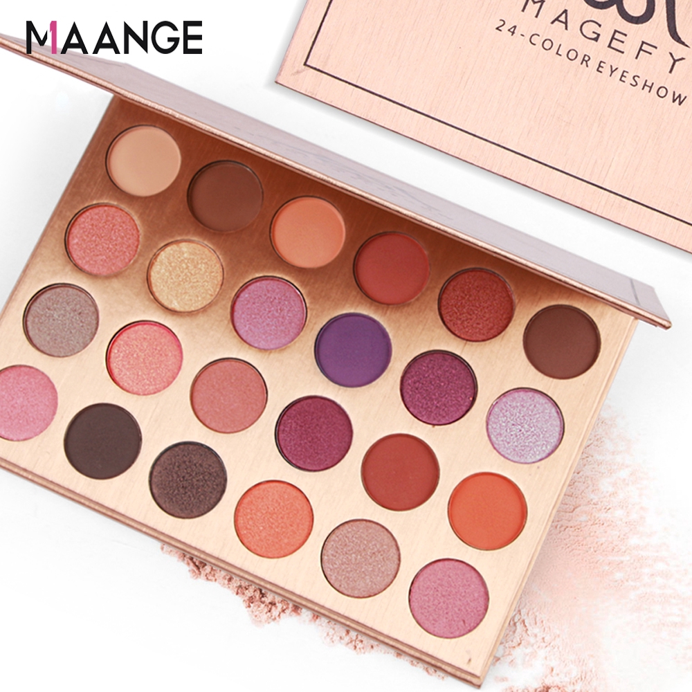 Bảng phấn trang điểm mắt MAANGE 24 màu tạo lớp trang điểm xinh đẹp tự nhiên | BigBuy360 - bigbuy360.vn
