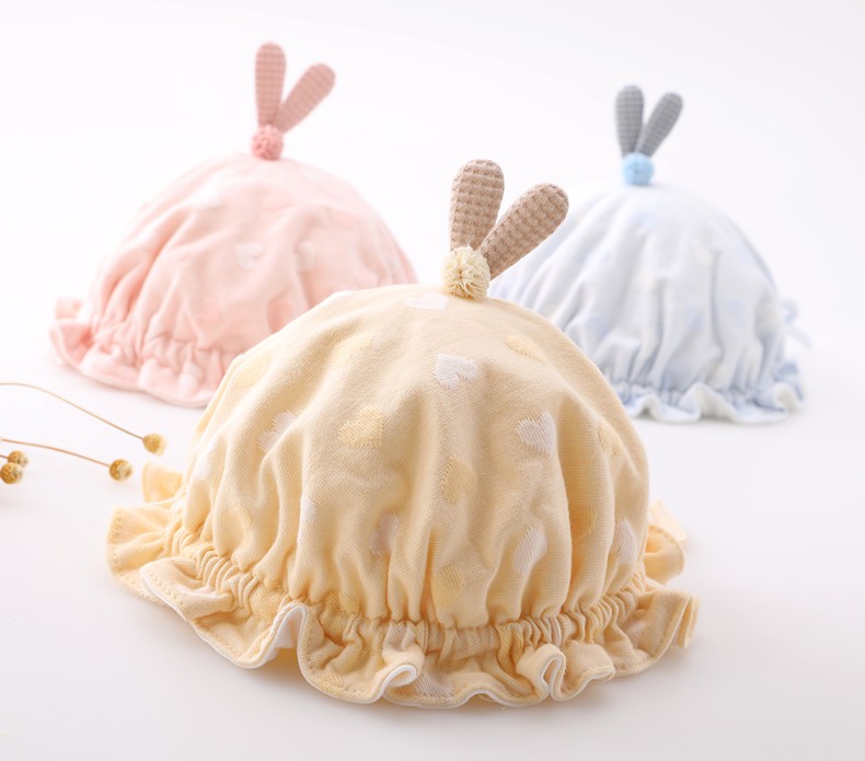 Mũ cotton Thu Đông Dễ Thương Cho Bé Gái 0-3 - 6 Tháng Tuổi