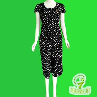 Đồ Bộ Quần Ống Rộng Lửng- Bông Bi - Thời Trang Việt S07