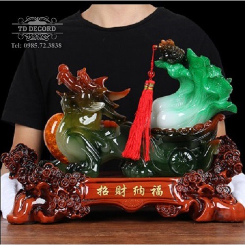 Tượng Tỳ Hưu Kéo Bắp Cải, Cóc Ngậm Tiền Phong Thuỷ Dùng Trang Trí Nội Thất | BigBuy360 - bigbuy360.vn