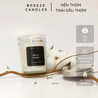 Nến thơm thiên nhiên hương Đà Lạt mix từ gỗ thông, gỗ hồng, đàn hương,...  -  DALAT MOOD - 150gr(~35 giờ đốt)