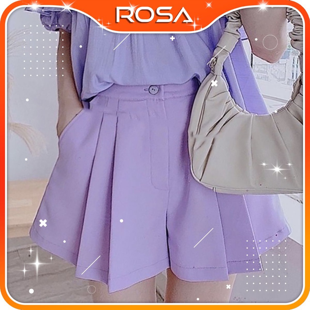 Quần sooc xếp ly bốn màu - quần short ROSA BOUTIQUE