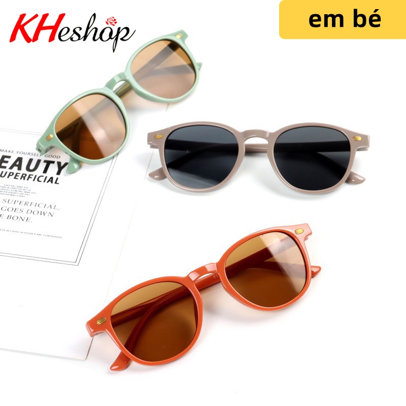 [Yêu Lắm Đó] Kính Thời Trang đi Nắng cho Con form vuông tròn cute tan chảy , bé trai bé gái cao cấp tiện dụng mã Y83117