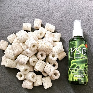 Combo 1 Chai Vi Sinh Psb 100ml + 500g Sứ Viên, Sứ Rổ Lọc Nước, Sự Kết Hợp Hoàn Hảo Cho Hồ Cá Cảnh