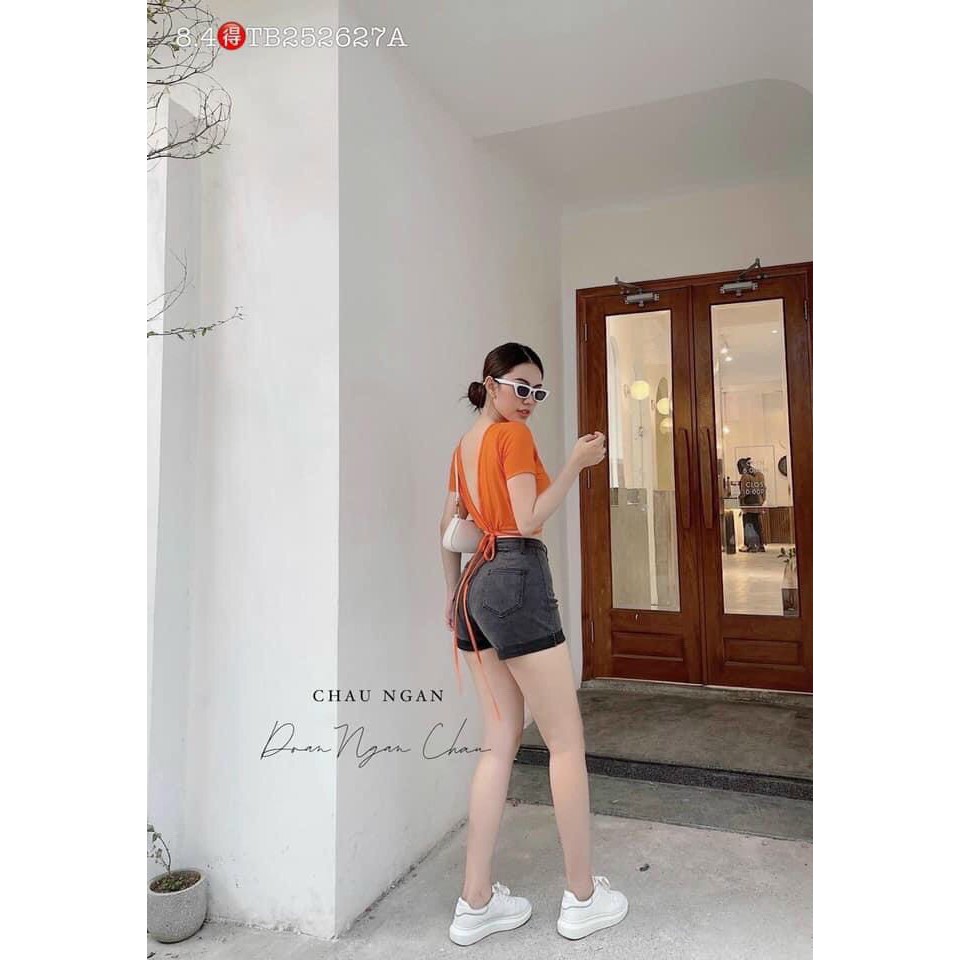 Áo Croptop Buộc Dây Mặc 2 Kiểu_Xưởng May Quang Anh